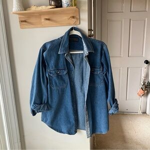 Blue Denim Button-Up Shirt